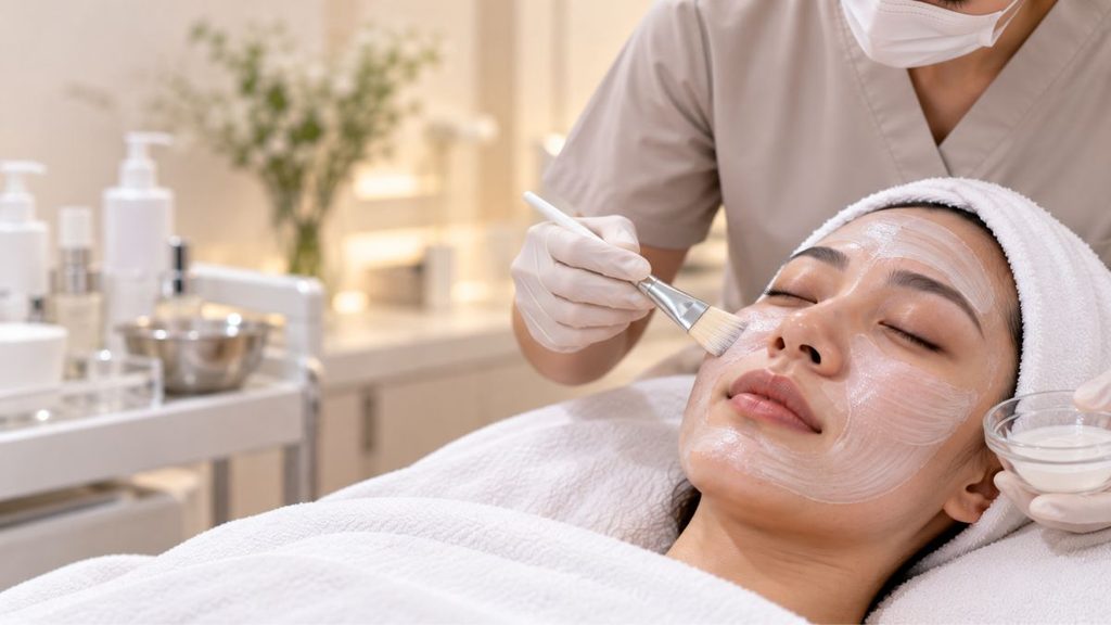 Aplikasi masker wajah dalam perawatan facial